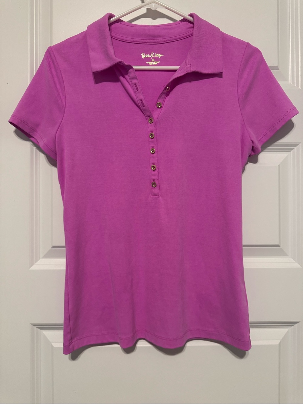 Lilly Pulitzer Pink Short-Sleeve Button Polo